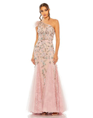 One Shoulder Embellished Mermaid Gown | One of a Kind | Sz. 2