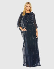 Floral Embellished Kaftan Gown
