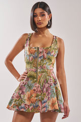 MATCH POINT MINI DRESS IN BROCADE