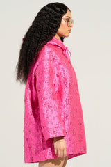 WOKE UP LIKE THIS BROCADE SWEATSHIRT DRESS