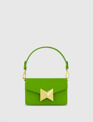 Green Mini Leather Shoulder Bag With Gold Hardware - FINAL SALE