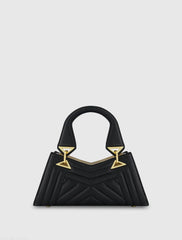 Angular Quilted Napa Leather Handbag