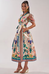 FLOWER GIRL SATIN MAXI DRESS