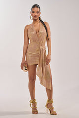 DREAM GIRL WOMEN MINI DRESS IN GOLD