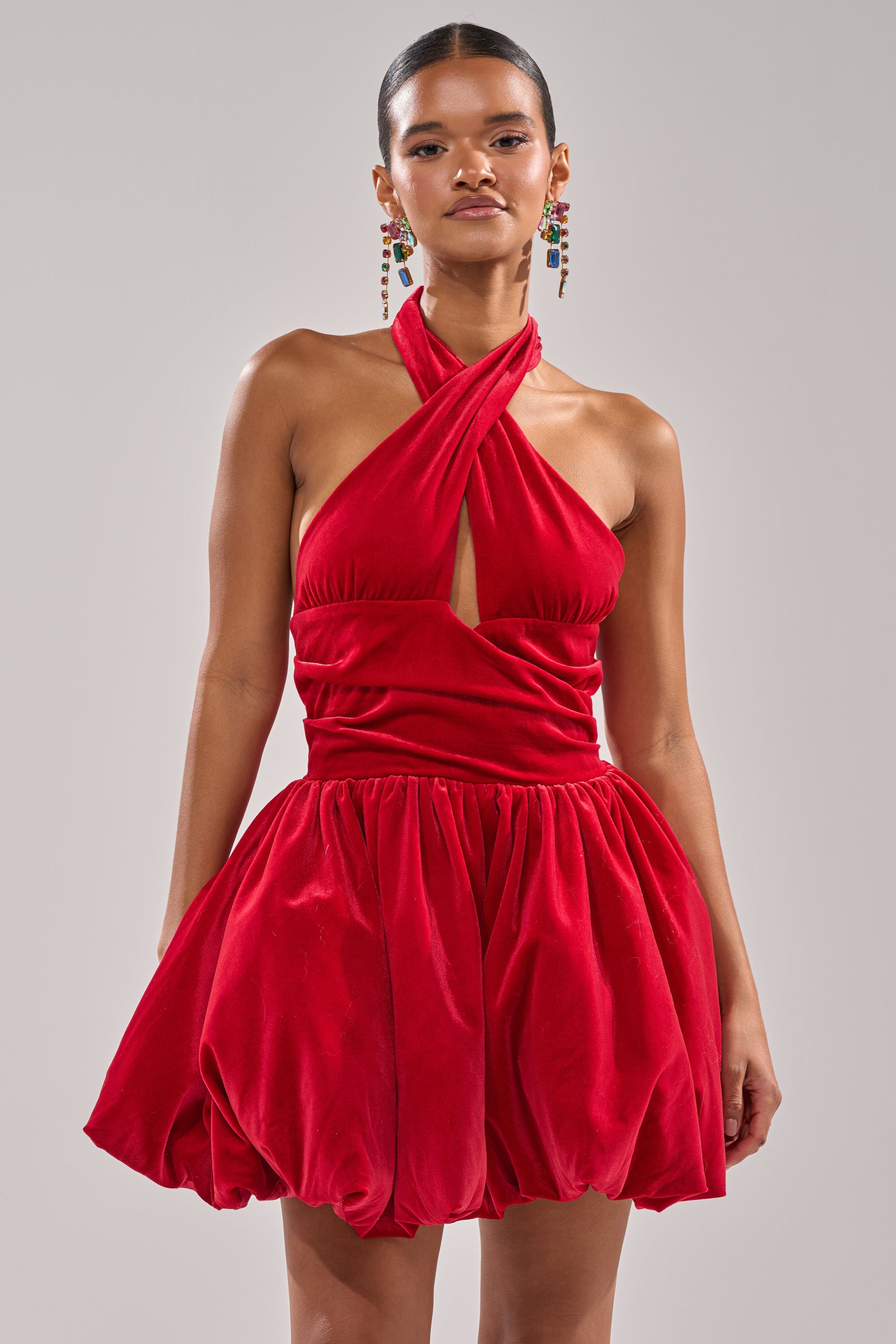 RUBY ROSE VELVET MINI DRESS