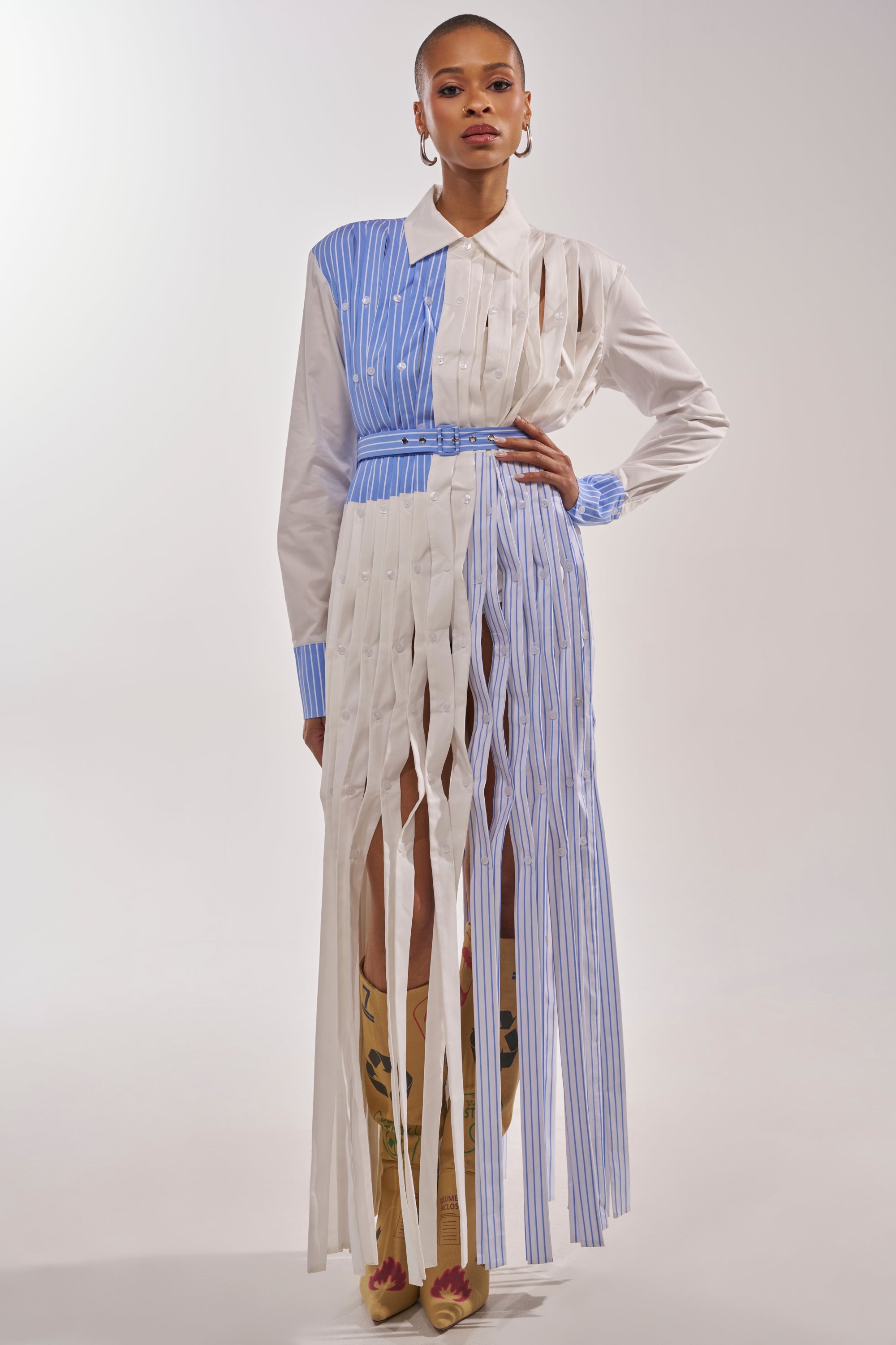 NOT MY MANS BUTTON UP SHIRT MAXI DRESS