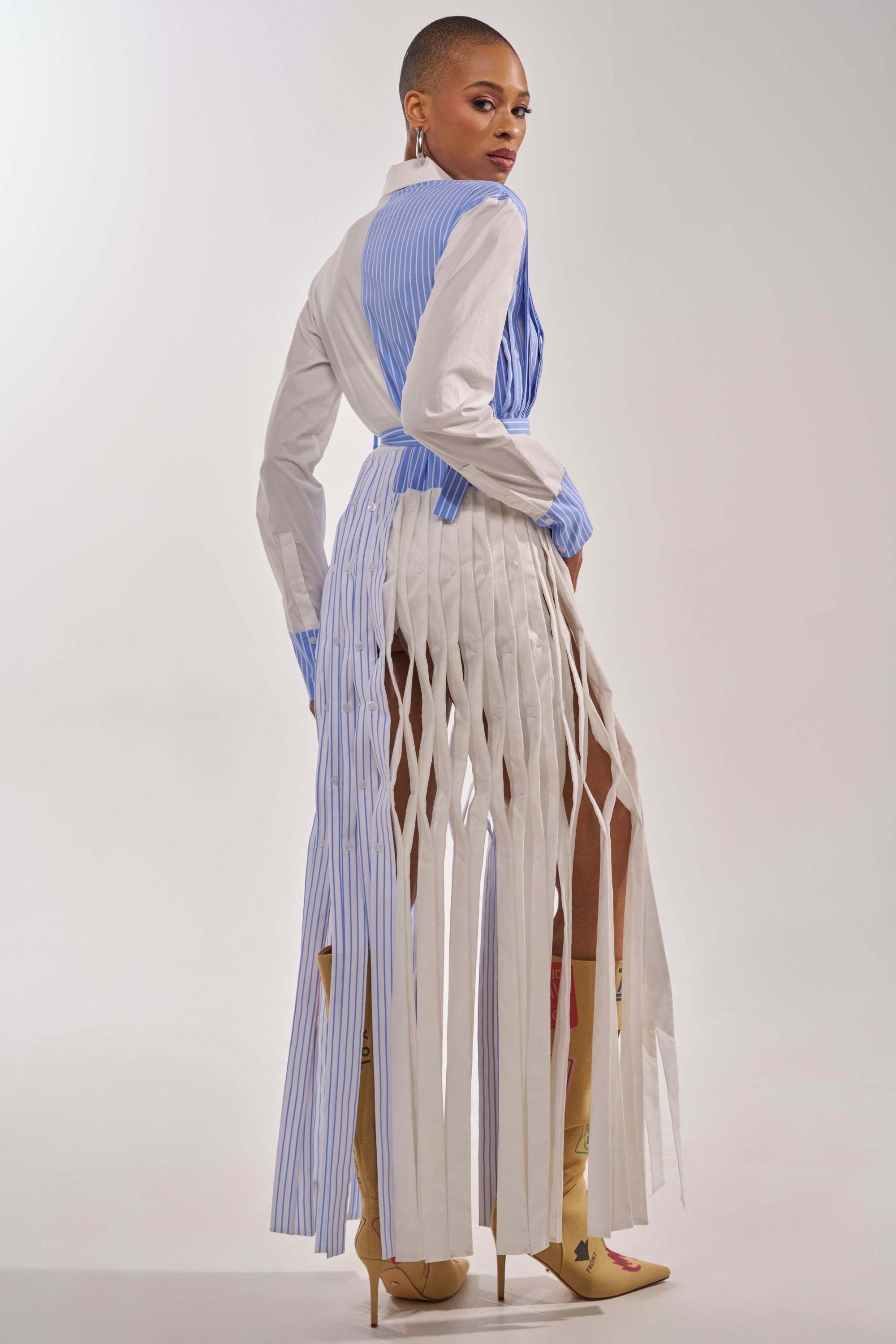NOT MY MANS BUTTON UP SHIRT MAXI DRESS