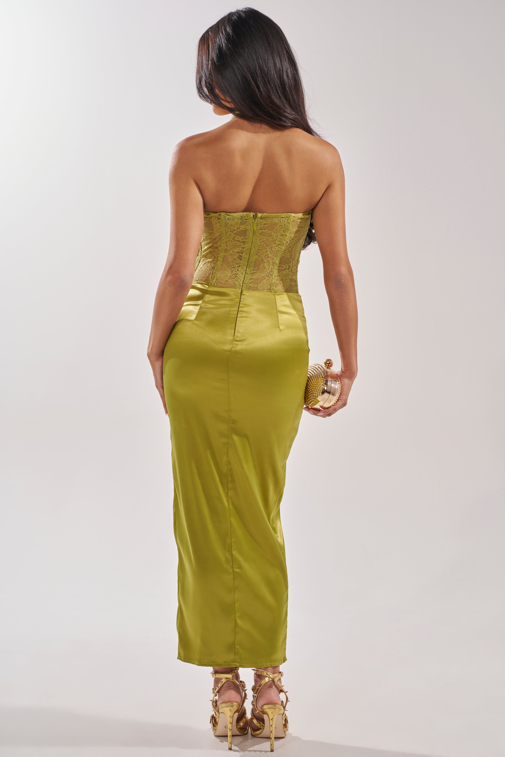 EVANGELINA SATIN MAXI DRESS