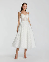 Polka Dot Tulle A-Line Midi Dress