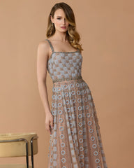 Sleeveless Embellished A-line Gown