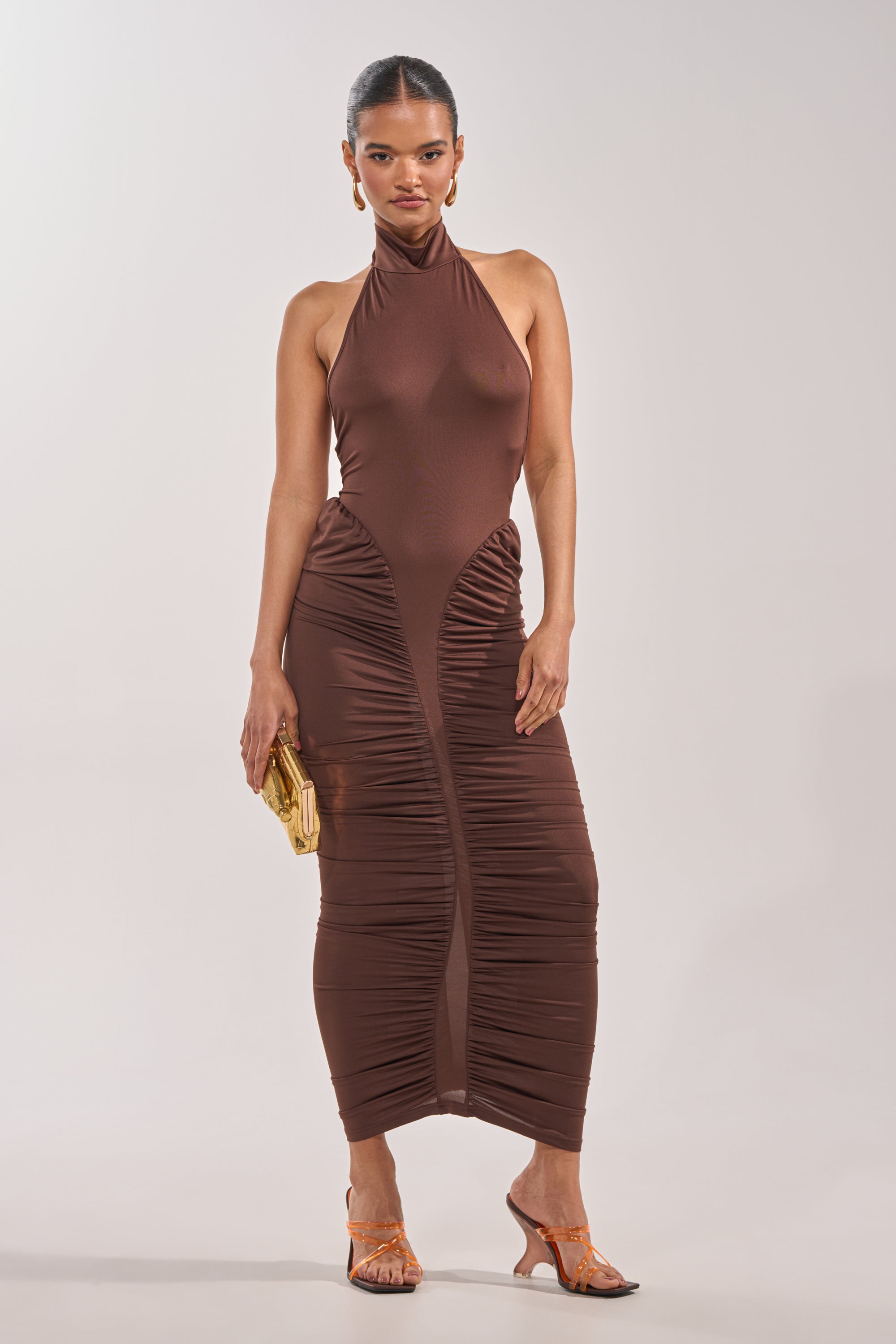 HIPS DON'T LIE RUCHED MAXI DRESS