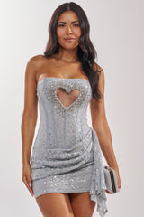 LEAVE QUITE AN IMPRESSION LACE MINI DRESS IN LIGHT BLUE