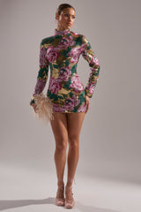 FLORAL BABY SEQUIN MINI DRESS