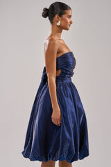 LUXE LIFE SATIN MIDI DRESS