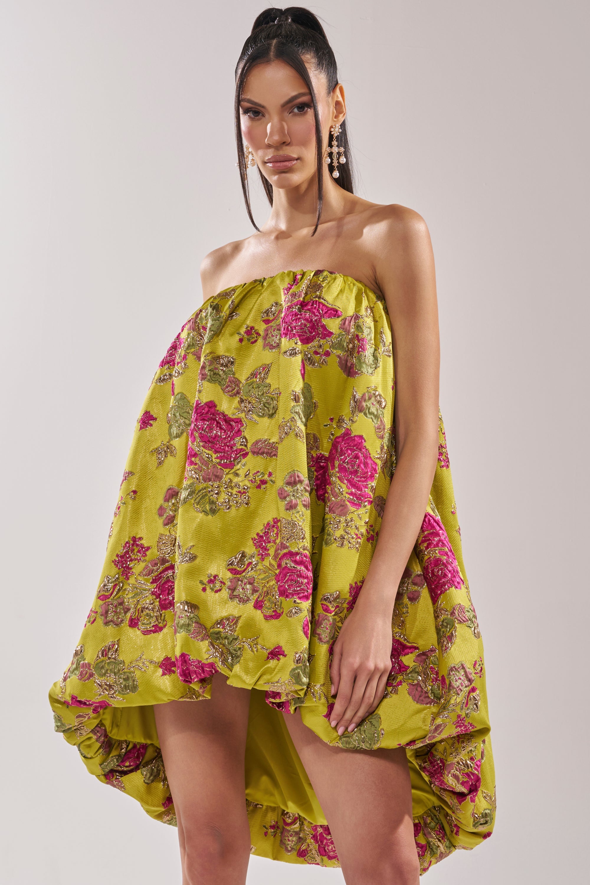 LOVER GIRL BROCADE BUBBLE DRESS