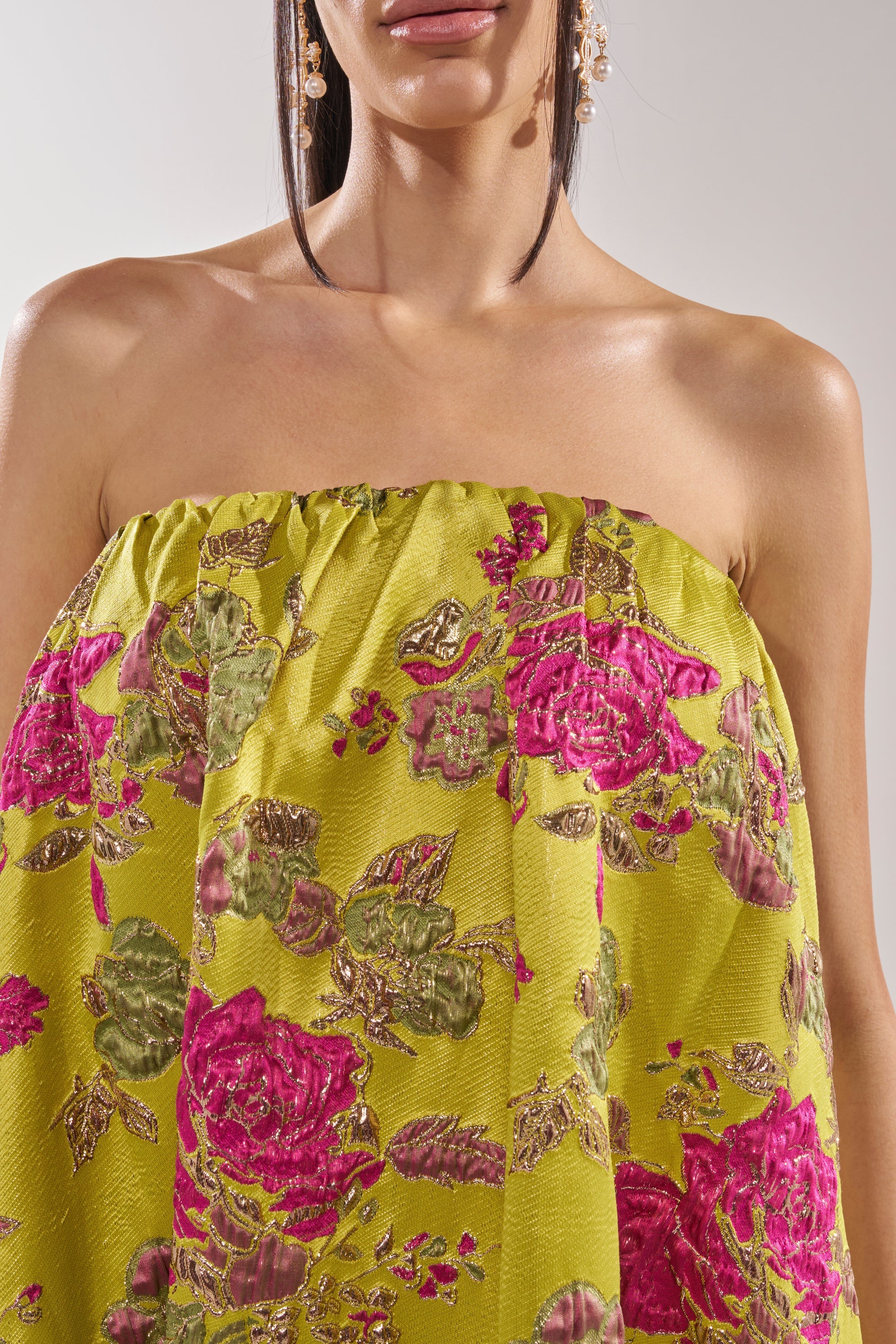 LOVER GIRL BROCADE BUBBLE DRESS