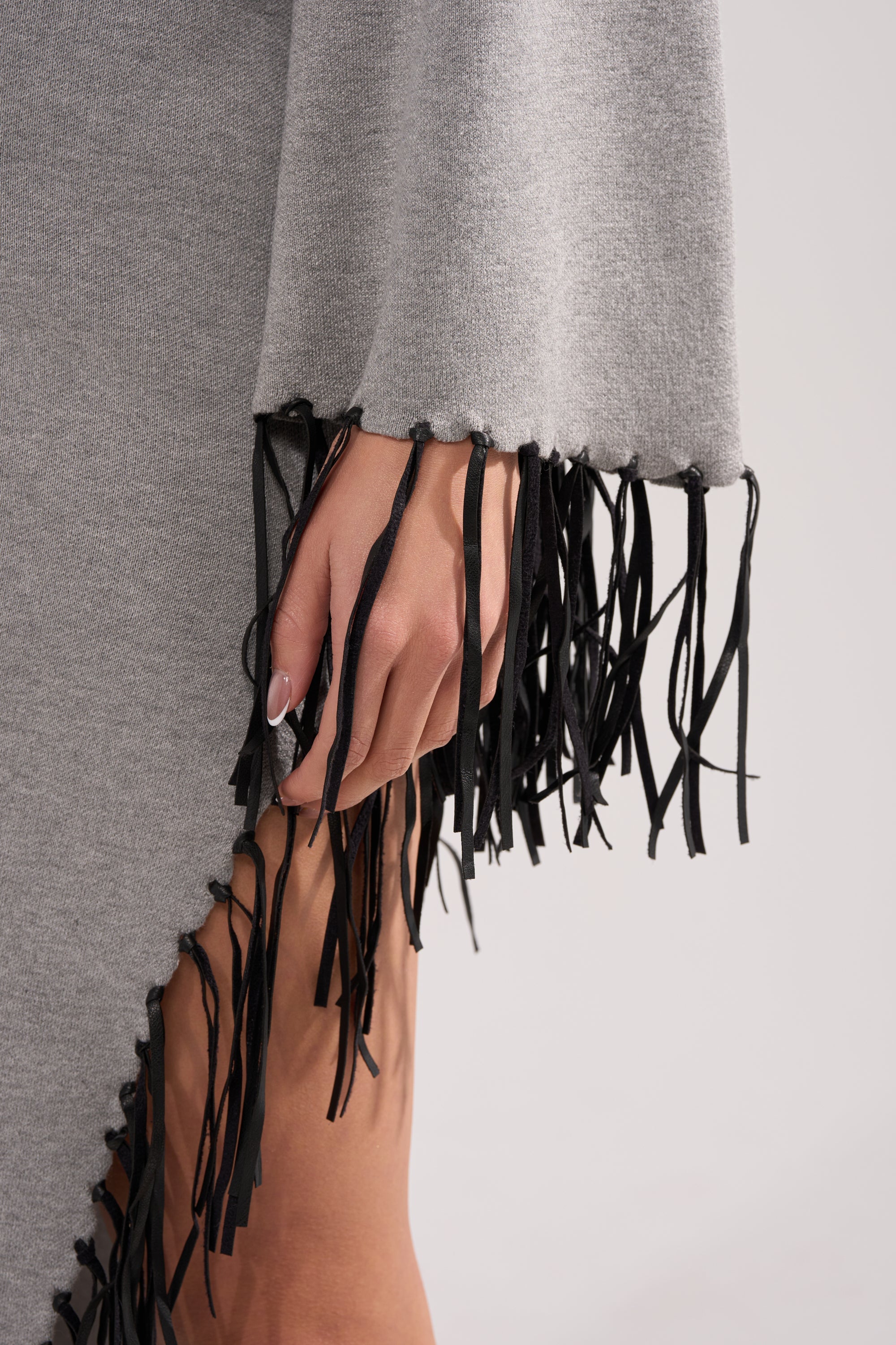 SWEATER WEATHER KNIT MIDI DRESS IN GREY