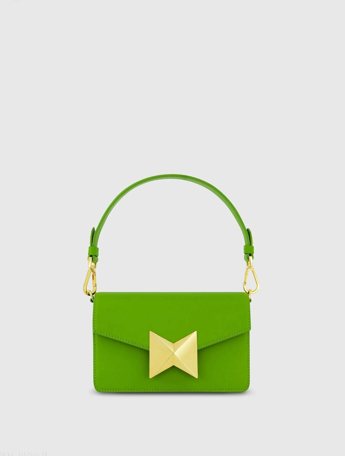Green Mini Leather Shoulder Bag With Gold Hardware - FINAL SALE