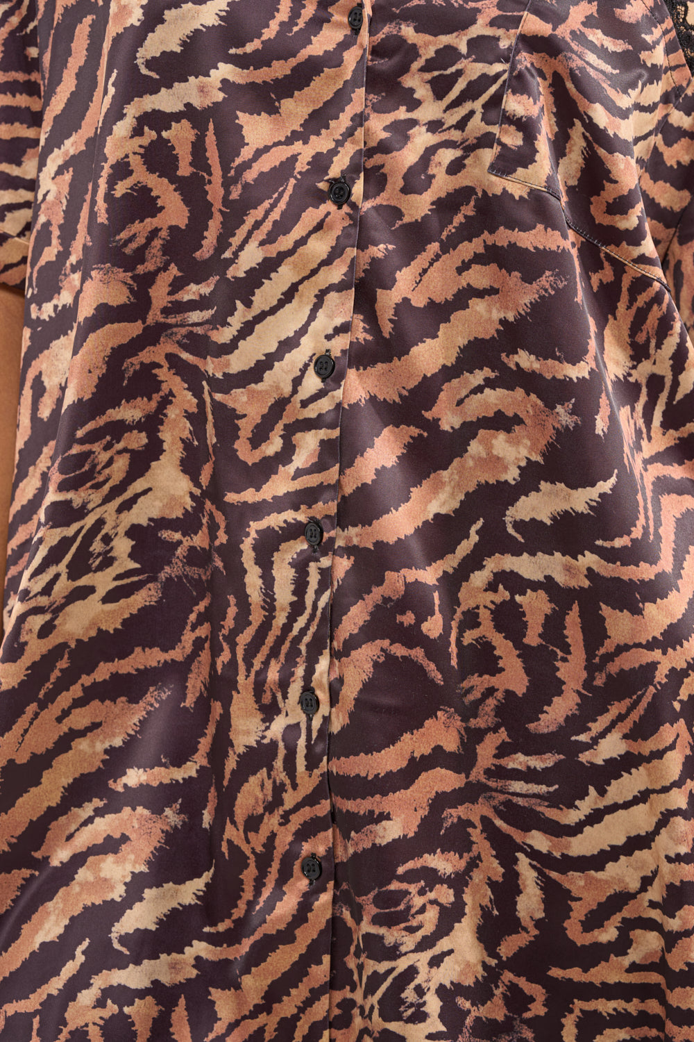 DON'T MAKE A SOUND PRINTED MINI DRESS IN TIGER
