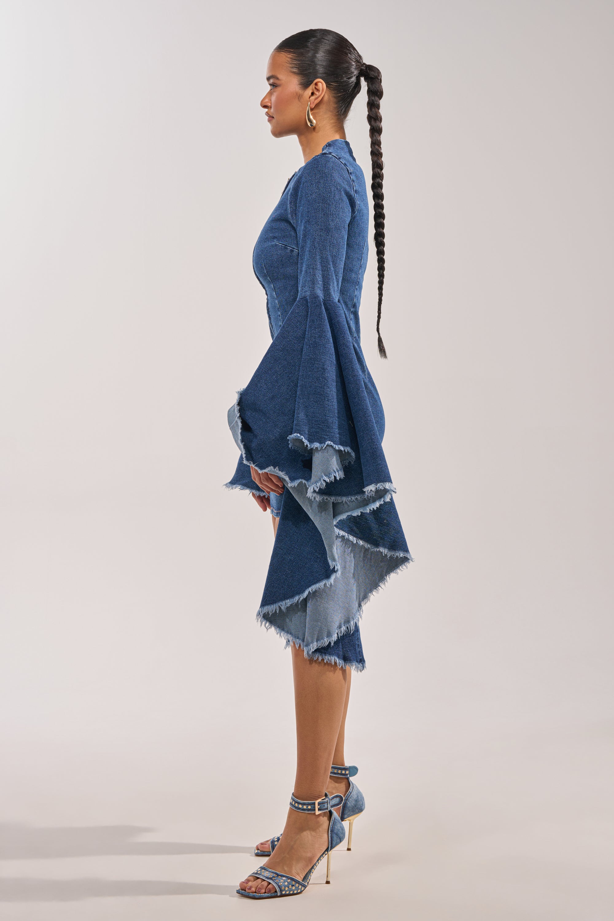 WALK IN THE PARK DENIM MINI DRESS