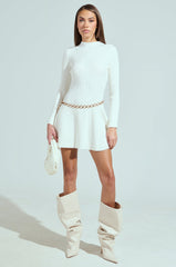 SLEEK AND CHIC KNIT MINI DRESS