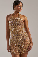 OH HOT DAMN RHINESTONE MINI DRESS