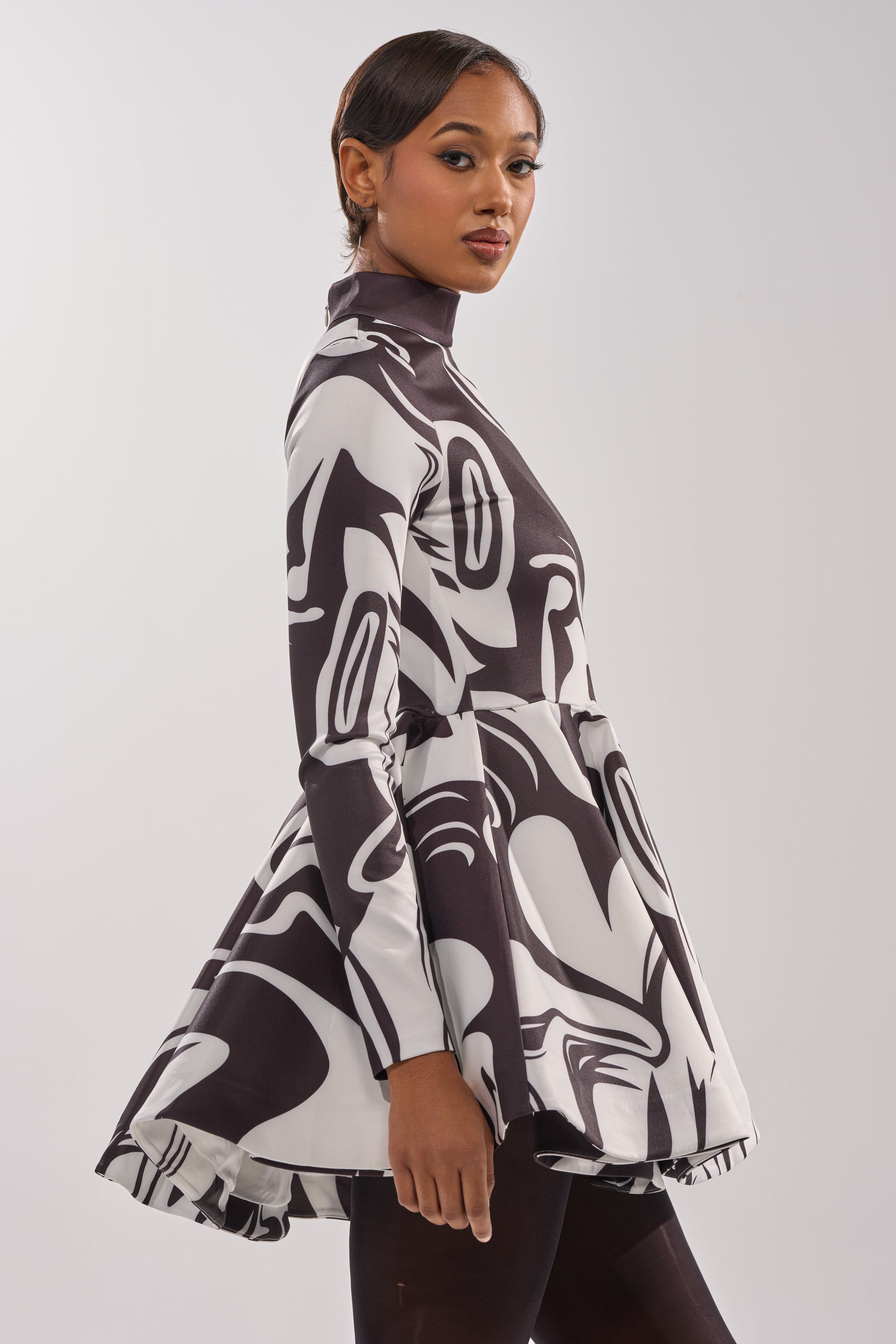 GROOVY BABY MOCKNECK MINI DRESS