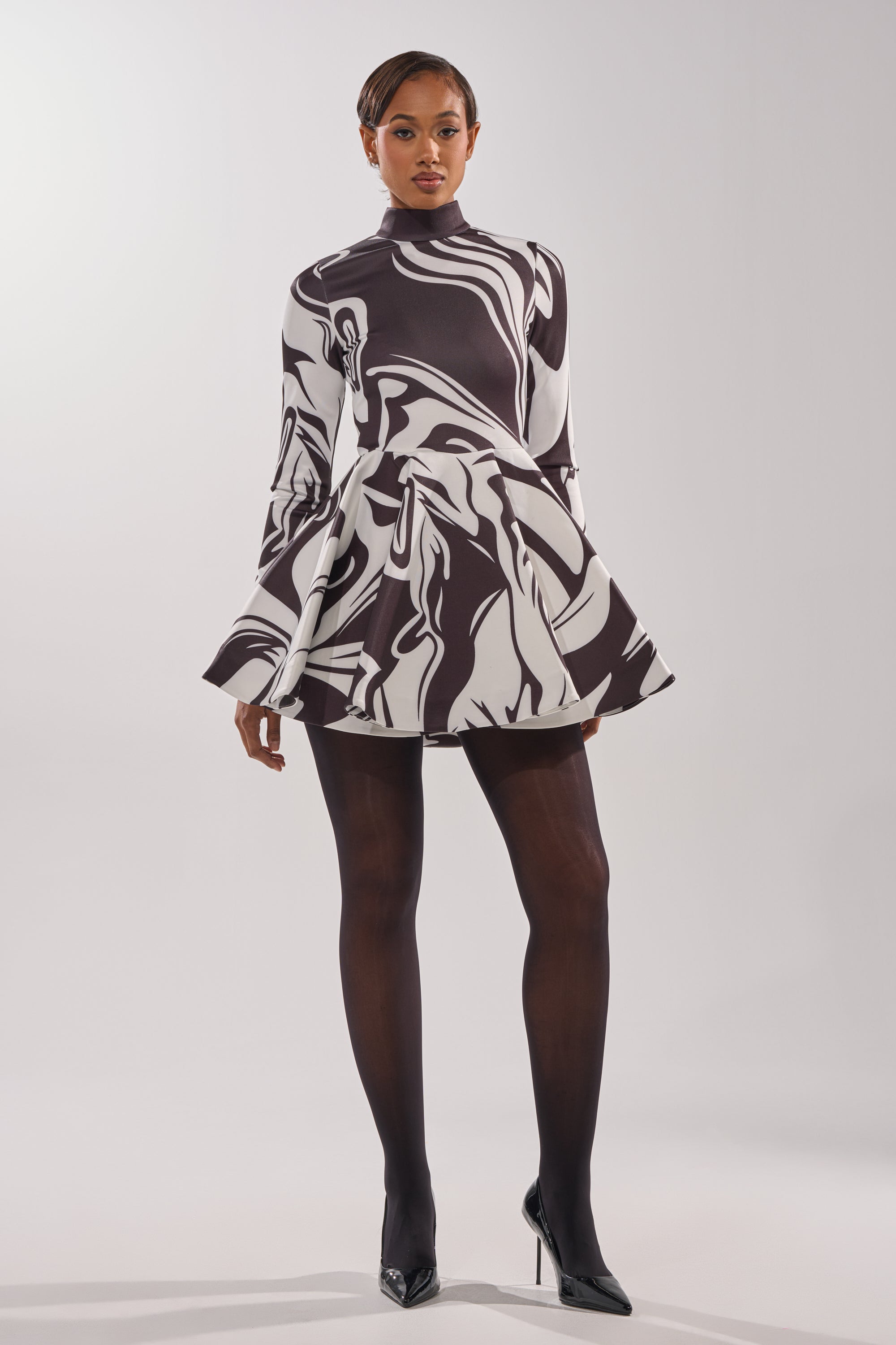 GROOVY BABY MOCKNECK MINI DRESS