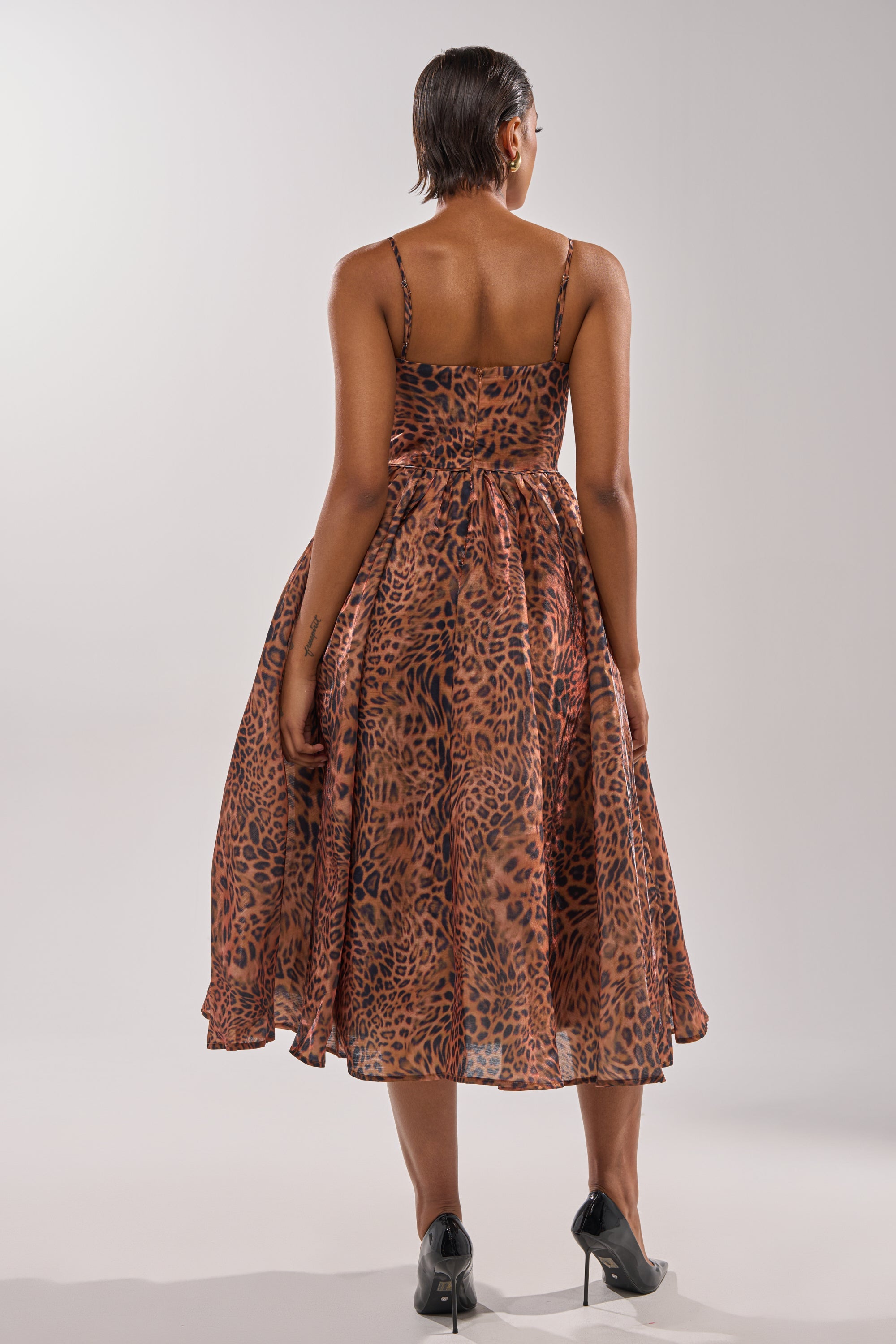 CHEETAH SISTERS MIDI DRESS